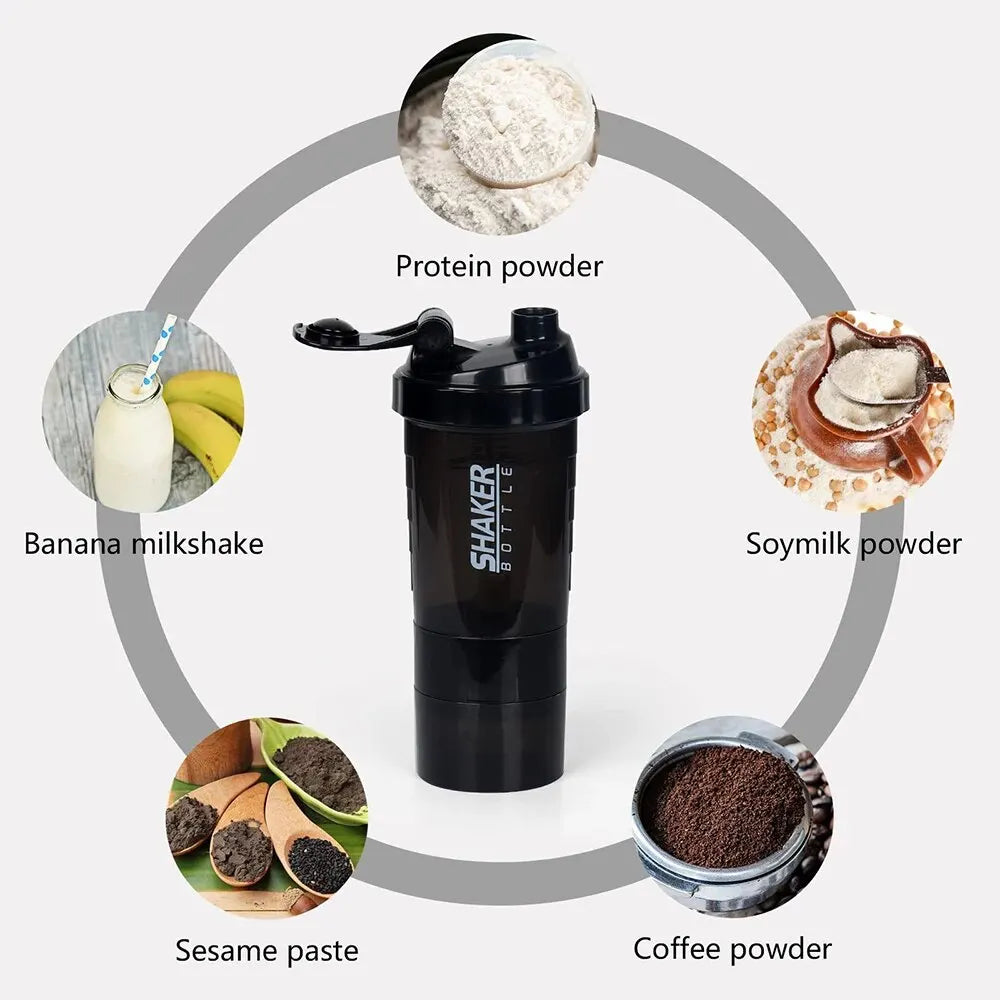 3 Layers Shaker Bottle