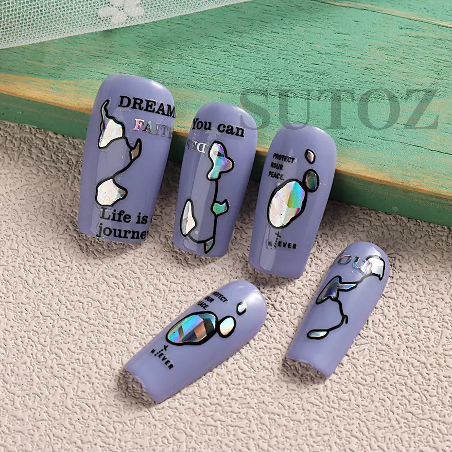 Marble Pattern Nail Stickers