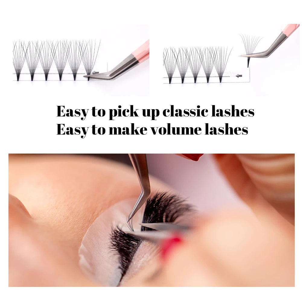 Pink Stainless Steel Tweezers for Eyelashes