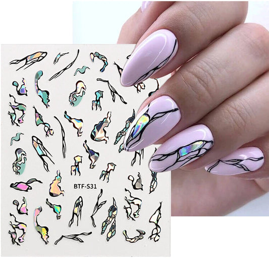 Marble Pattern Nail Stickers